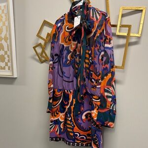 Zara Multicolor Abstract Dress-NWT